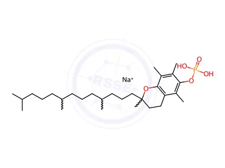 Chemical structure of α-Tocopherol phosphate disodium