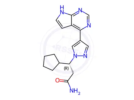 Chemical structure of Ruxolitinib Impurity 1