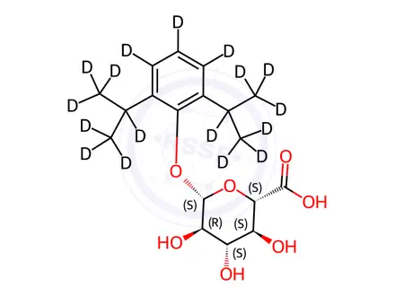 Chemical structure of Propofol D17 b-D-Glucuronide