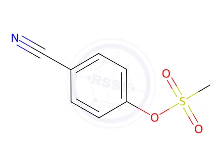 Chemical structure of Benzonitrile, 4-[(methylsulfonyl)oxy]-