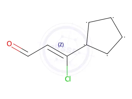 Chemical structure of (1-CHLORO-2-FORMYLVINYL)FERROCENE