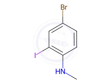 Chemical structure of 4-Bromo-2-iodo-N-methylaniline