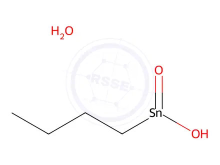 Chemical structure of Butyl(hydroxy)stannanone xhydrate