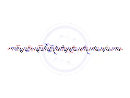 Chemical structure of Amyloid β-peptide (1-40) (rat)