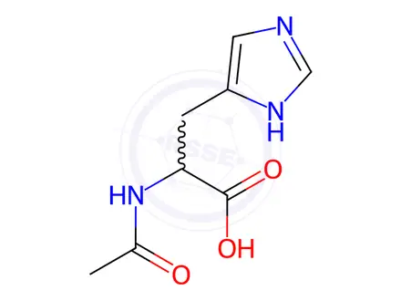 Chemical structure of N-Acetyl-DL-histidine,Hydrate