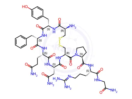Chemical structure of Vasopressin