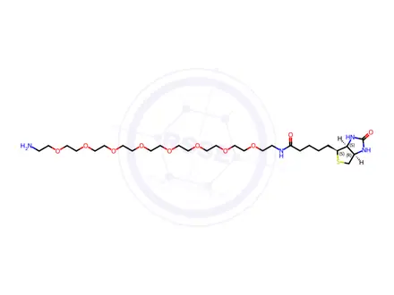 Chemical structure of Biotin-PEG8-amine