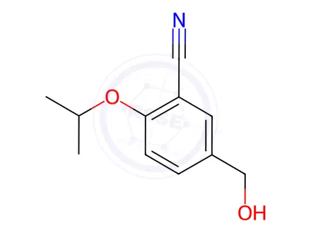 Chemical structure of Benzonitrile, 5-(hydroxymethyl)-2-(1-methylethoxy)-