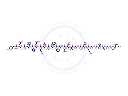 Chemical structure of β-Amyloid (10-35), amide