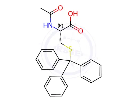 Chemical structure of Ac-Cys(Trt)-OH
