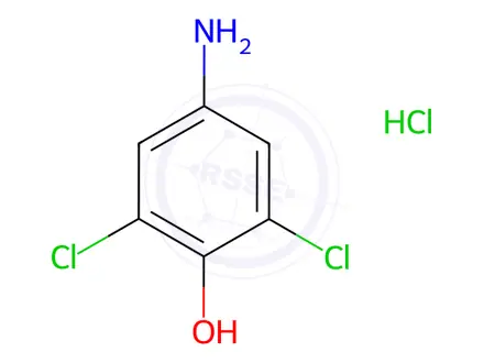 Chemical structure of 4-Amino-2.6-dichlorophenol hydrochloride