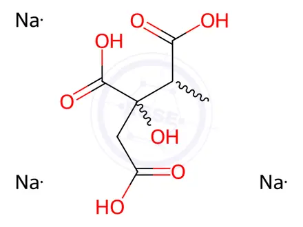Chemical structure of Trisodium (2RS,3RS)-2-methylcitrate