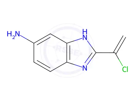 Chemical structure of Benzimidazole, 5-amino-2-(1-chlorovinyl)-(8CI)