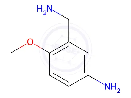 Chemical structure of 3-(Aminomethyl)-4-methoxyaniline Dihydrochloride