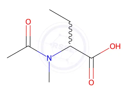 Chemical structure of Butanoic acid, 2-(acetylmethylamino)-