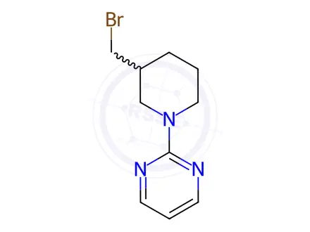 Chemical structure of 2-(3-BroMoMethyl-piperidin-1-yl)-pyriMidine