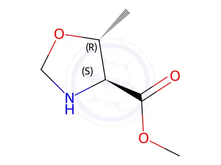 Chemical structure of (4S,5R)-Methyl 5-methyloxazolidine-4-carboxylate