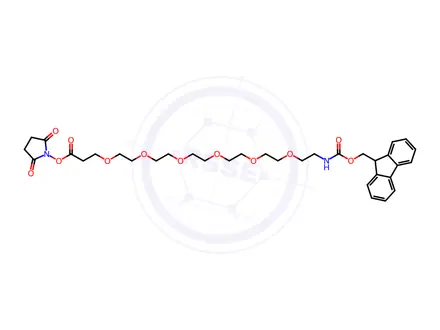 Chemical structure of 2,5-Dioxopyrrolidin-1-yl 1-(9H-fluoren-9-yl)-3-oxo-2,7,10,13,16,19,22-heptaoxa-4-azapentacosan-25-oate