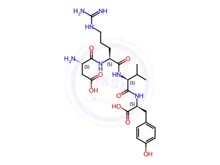 Chemical structure of Angiotensin II (1-4), human
