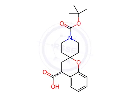 Chemical structure of 1'-(Tert-butoxycarbonyl)spiro[chromane-2,4'-piperidine]-4-carboxylic acid