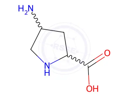 Chemical structure of 4-Aminopyrrolidine-2-carboxylic acid dihydrochloride