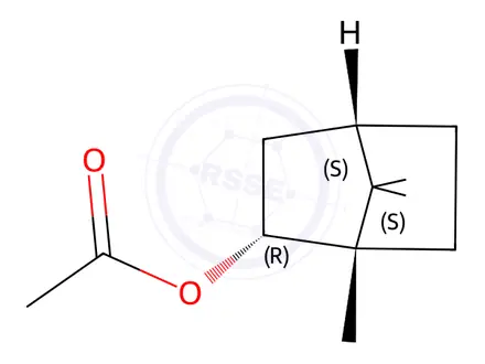 Chemical structure of Bornyl acetate