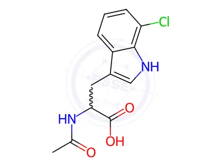 Chemical structure of Tryptophan, N-Acetyl-7-chloro-