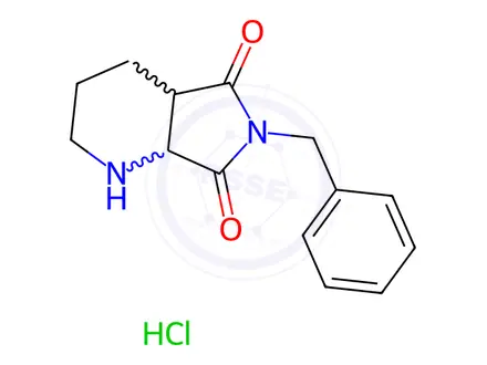 Chemical structure of 6-Benzyl-octahydro-1H-pyrrolo[3,4-b]pyridine-5,7-dione hydrochloride