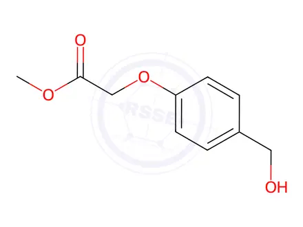 Chemical structure of Acetic acid, [4-(hydroxymethyl)phenoxy]-, methyl ester