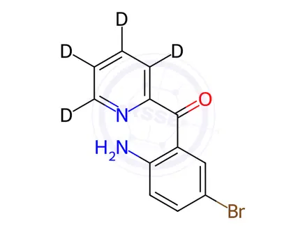 Chemical structure of 2-(2-Amino-5-bromobenzoyl)pyridine-d4