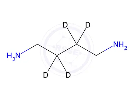 Chemical structure of 1,4-Butane-2,2,3,3-d4-diamine 2HCl