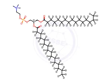 Chemical structure of 16:0 PC-d62