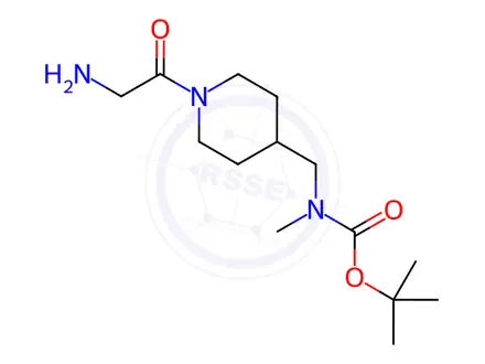 Chemical structure of tert-Butyl ((1-(2-aminoacetyl)piperidin-4-yl)methyl)(methyl)carbamate