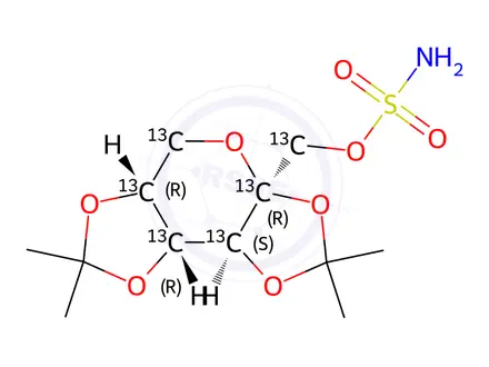 Chemical structure of Topiramate 13C6