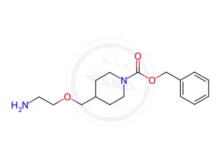 Chemical structure of Benzyl 4-((2-aminoethoxy)methyl)piperidine-1-carboxylate