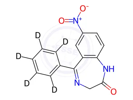 Chemical structure of Nitrazepam D5