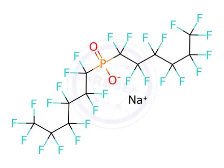 Chemical structure of Sodium bis(perfluorohexyl)phosphinate