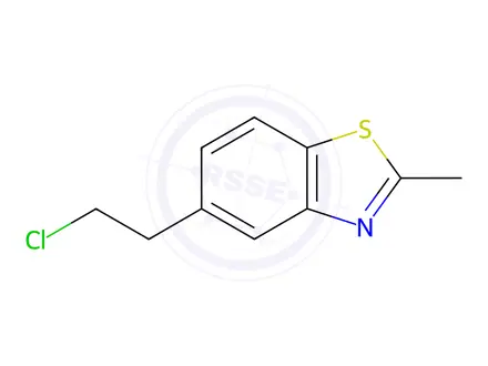 Chemical structure of Benzothiazole, 5-(2-chloroethyl)-2-methyl-(8CI)
