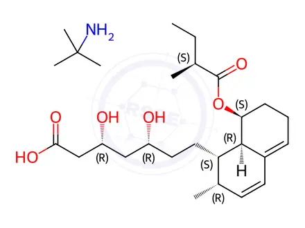 Chemical structure of Mevastatin Hydroxy Acid t-Butylamine Salt