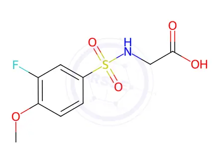Chemical structure of ((3-Fluoro-4-methoxyphenyl)sulfonyl)glycine