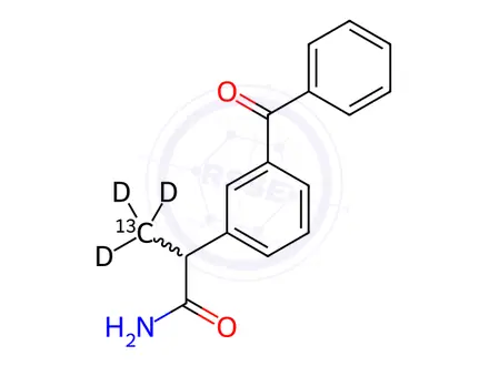Chemical structure of Ketoprofen Impurity 5-d3 (Ketoprofen EP Impurity E-d3)