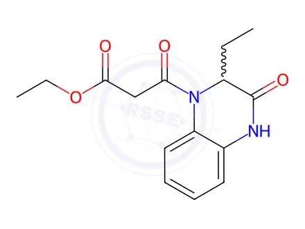 Chemical structure of Ethyl 3-(2-ethyl-3-oxo-1,2,3,4-tetrahydroquinoxalin-1-yl)-3-oxopropanoate