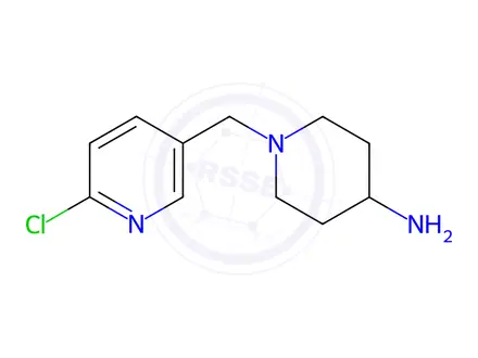 Chemical structure of 1-(6-Chloro-pyridin-3-ylMethyl)-piperidin-4-ylaMine dihydrochloride, 98+% C11H18Cl3N3, MW: 298.64