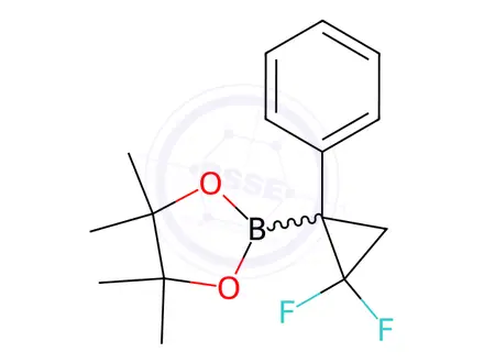 Chemical structure of 2-(2,2-Difluoro-1-phenylcyclopropyl)-4,4,5,5-tetramethyl-1,3,2-dioxaborolane