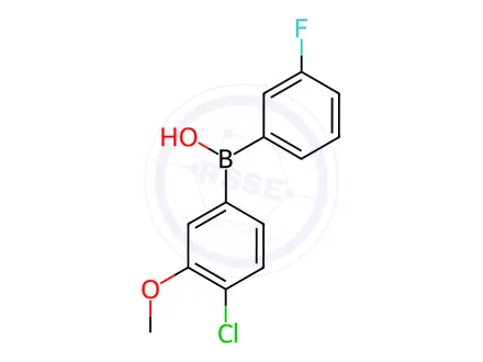 Chemical structure of (4-Chloro-3-methoxyphenyl)(3-fluorophenyl)(hydroxy)borane