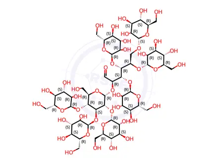 Chemical structure of Maltitol Impurity 42 (Maltononaose)