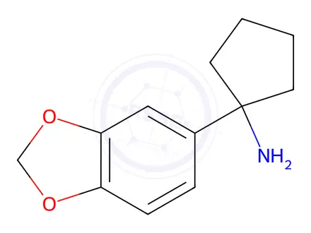 Chemical structure of 1-(1,3-Benzodioxol-5-yl)cyclopentanamine