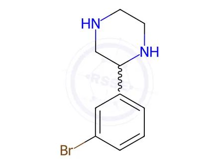 Chemical structure of 2-(3-BroMophenyl)-piperazine hydrochloride