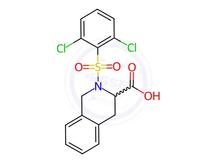 Chemical structure of 2-(2,6-Dichlorobenzenesulfonyl)-1,2,3,4-tetrahydroisoquinoline-3-carboxylic acid