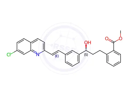 Chemical structure of Methyl (S,E)-2-(3-(3-(2-(7-chloroquinolin-2-yl)vinyl)phenyl)-3-hydroxypropyl)benzoate